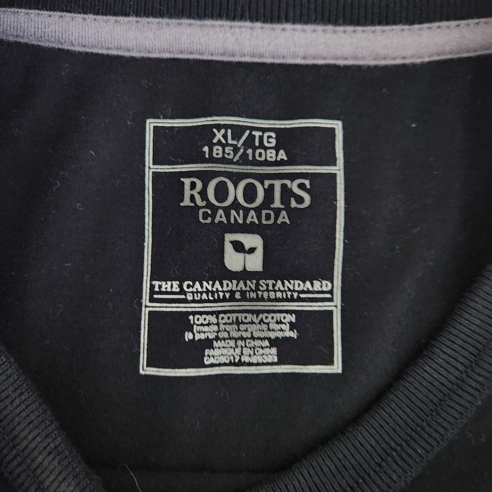 ROOTS Black Canada Eat Sleep Hockey Long Sleeve Tee – athletic graphic top – xl - Picture 7 of 11
